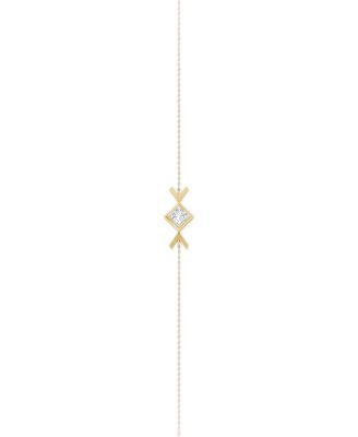  Arrow Bracelet in 14K Gold, 0.25ctw Princess Lab Grown Diamond