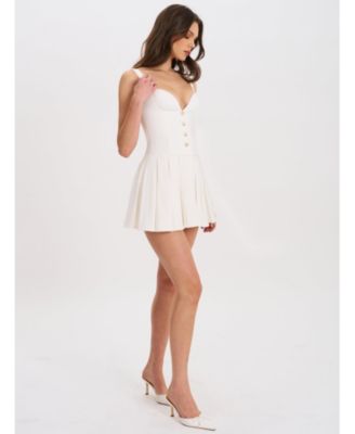  Tala Sleeveless Pleated Preppy Mini Dress