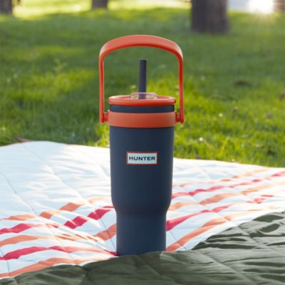 Hunter SwiftSip 40oz. Hydration Stainless Steel Screw Top Tumbler with Flip Carry Handle and Silicone Straw