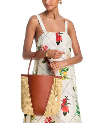 Medium Spin Raffia Tote Bag