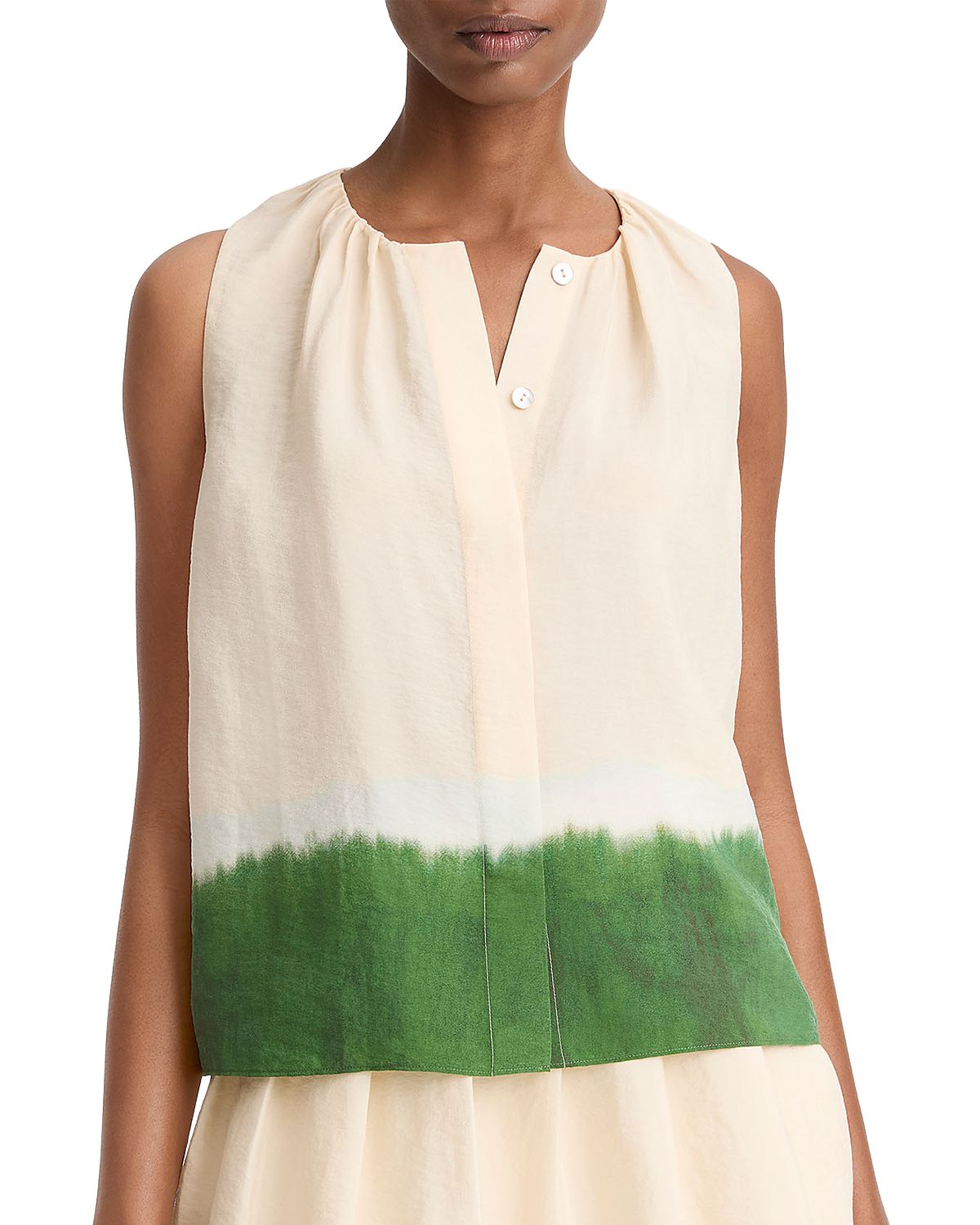 Vince Dip Dye Sleeveless A Line Top