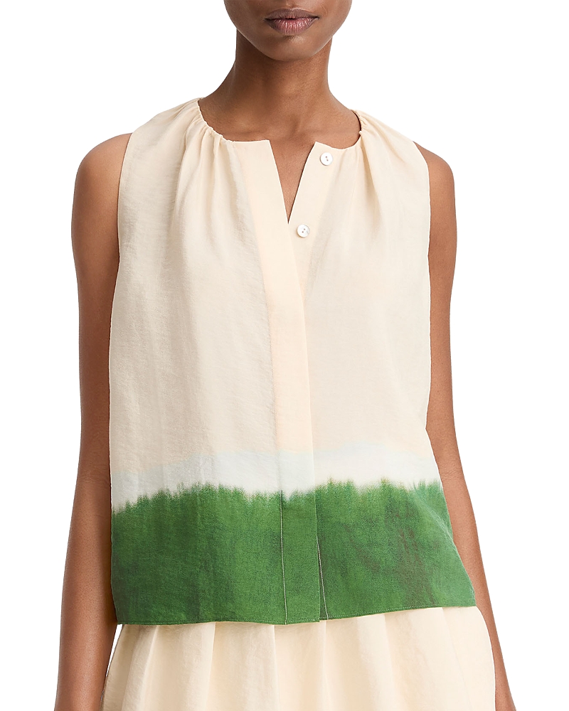 Vince Dip Dye Sleeveless A Line Top