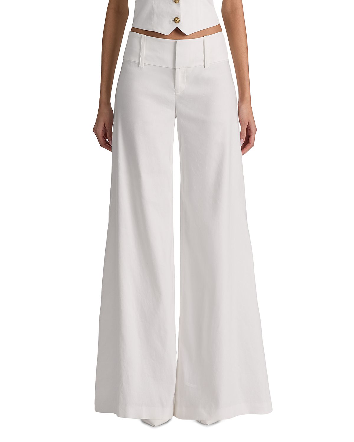Alice and Olivia Low Rise Wide Leg Pants