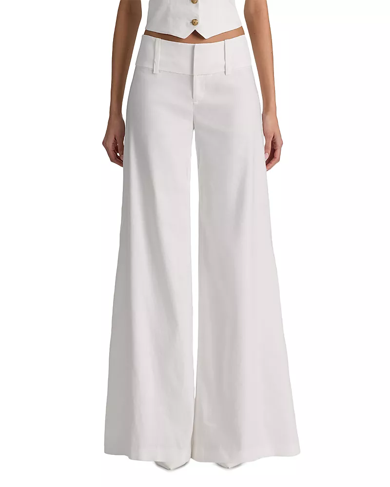 Alice and Olivia Low Rise Wide Leg Pants