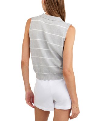 Sleeveless Placket Pullover