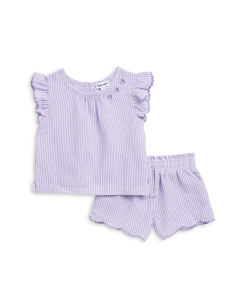 Splendid Girls' Orchid Striped Top & Shorts Set - Baby