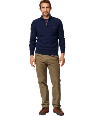  Pepper Lambswool Zip Neck Sweater