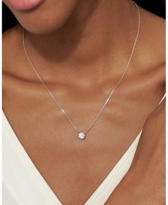  Solitaire Necklace in 14K Gold, 1.5ctw Round Brilliant Lab Grown Diamond