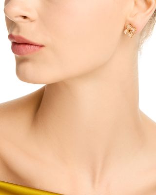 18K Yellow Gold Venetian Princess Earrings with Diamonds, 0.3 tcw