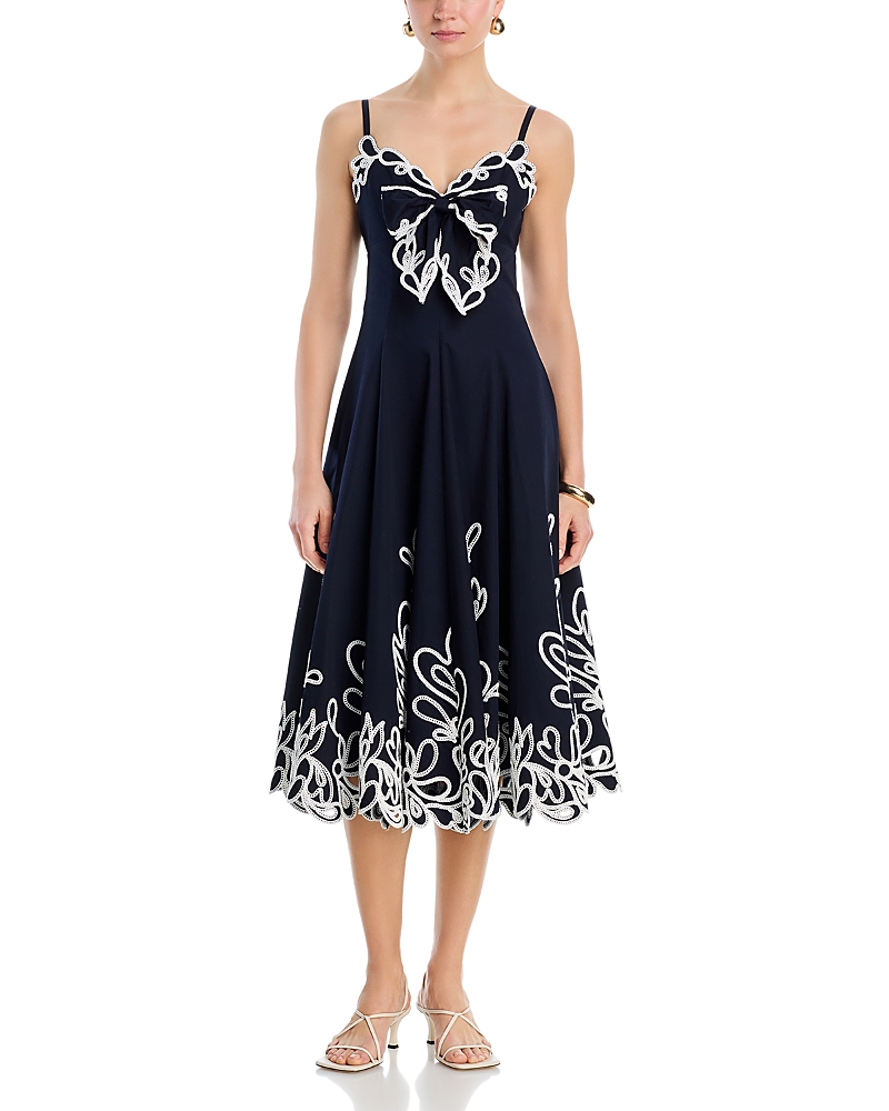 Cinq a Sept Paisley Bloom Embroidered Dress
