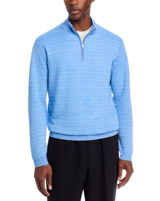 Saratoga Striped Quarter Zip Sweater