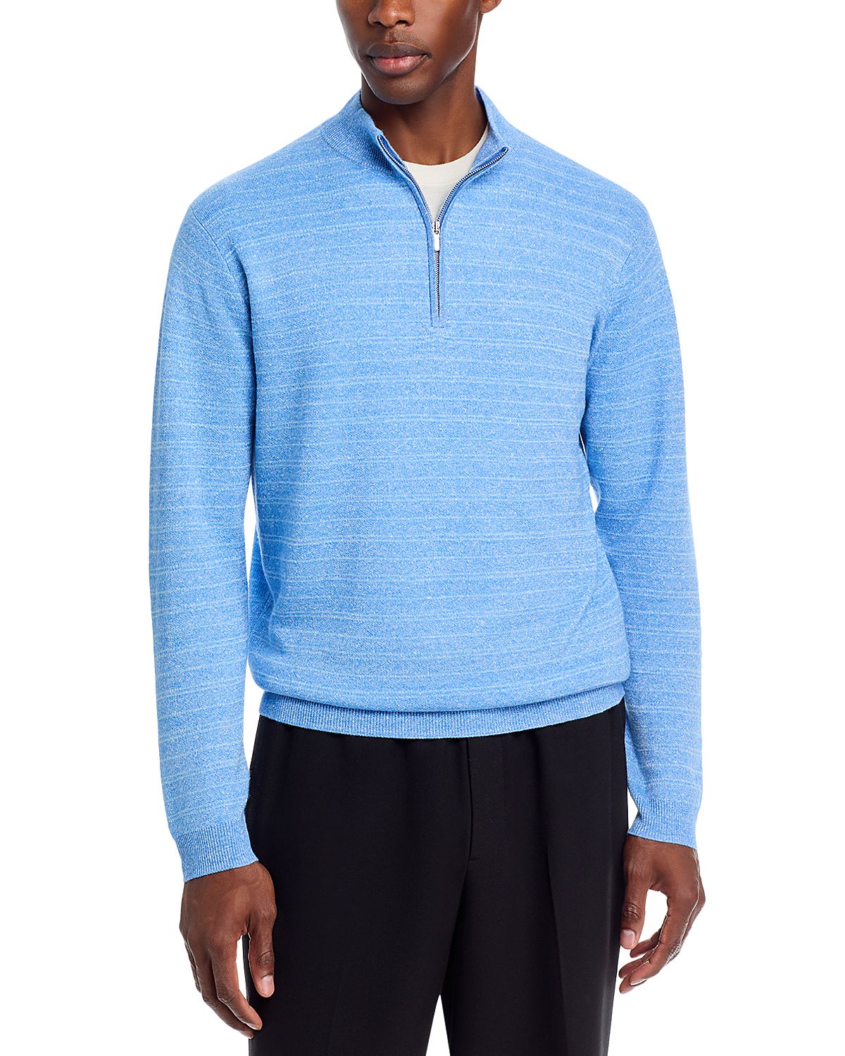 Peter Millar Saratoga Striped Quarter Zip Sweater