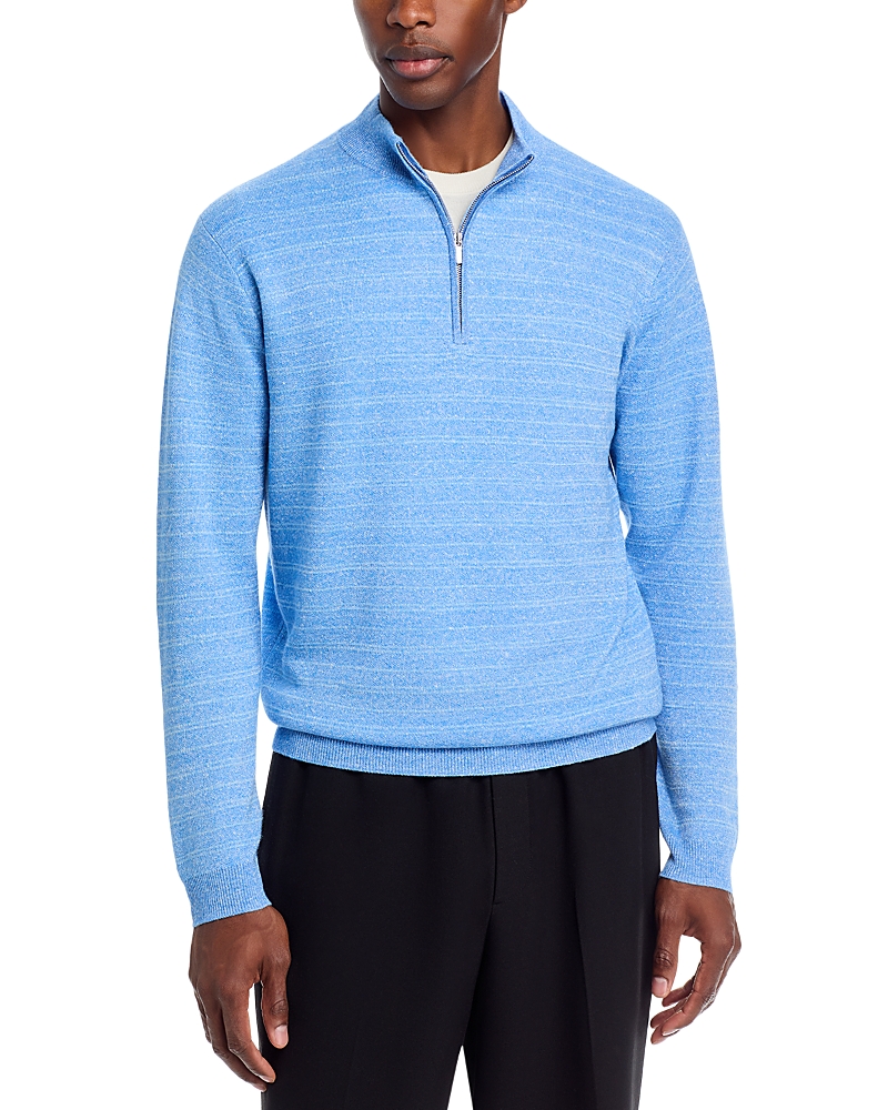 Peter Millar Saratoga Striped Quarter Zip Sweater