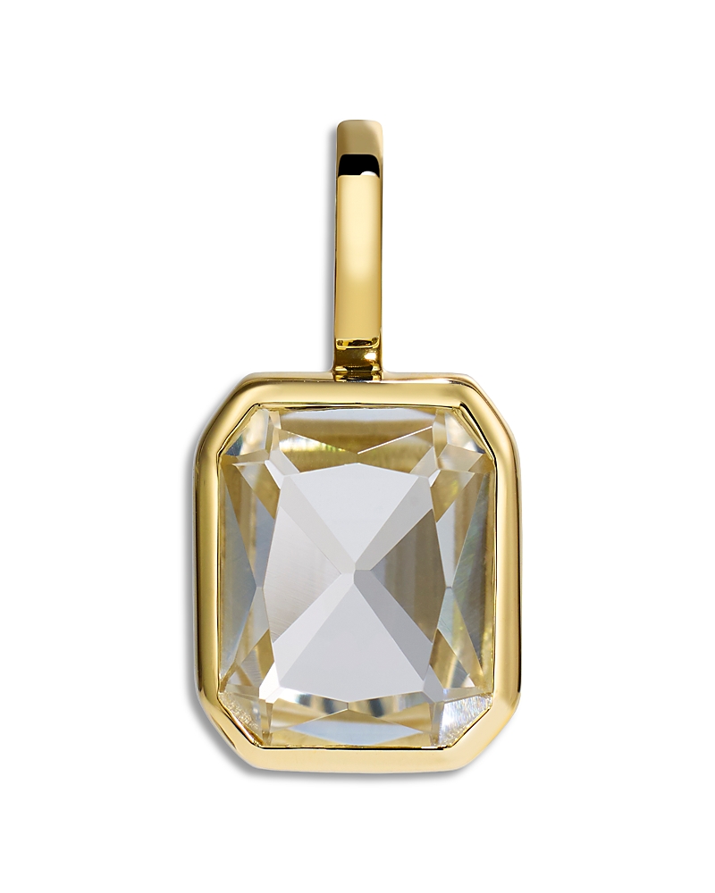 By Pariah 14K Yellow Gold White Topaz Lumen Octagon Pendant