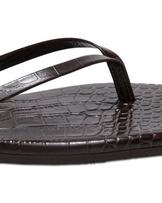 Women's Lily Animal Print Square Toe Flip Flops