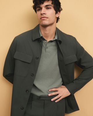 Ice Cotton Crepe Twill Pocket Overshirt