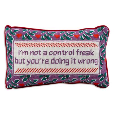 Control Freak Needlepoint Decorative Pillow