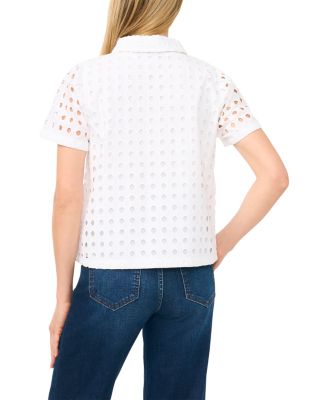 Eyelet Short Sleeve Shirt