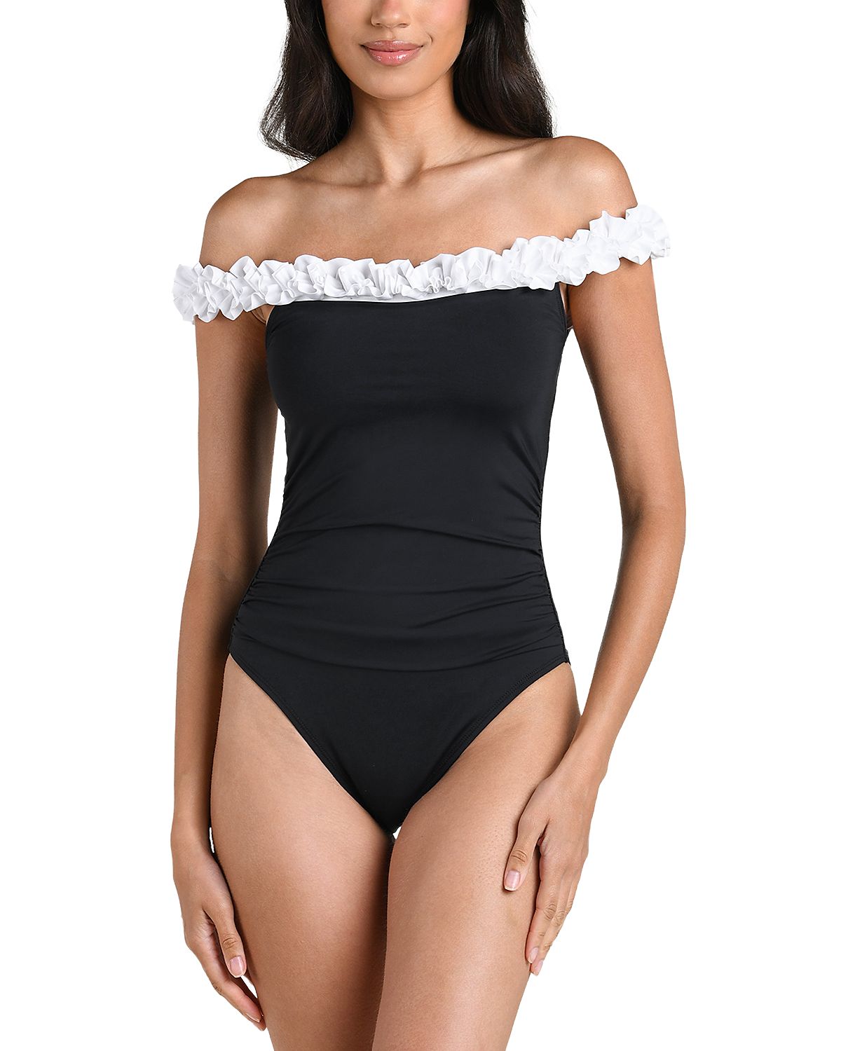 La Blanca Island Goddess Off The Shoulder One Piece Swimsuit