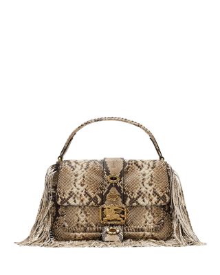 Rider Small Embossed Leather Top Handle Bag