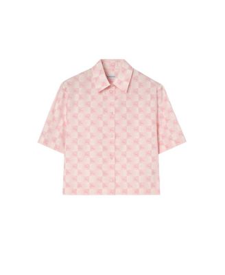 Cropped EKD Checkerboard  Cotton Shirt