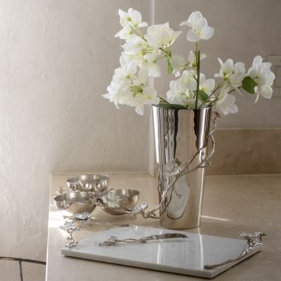 Silver Orchid Large Vase