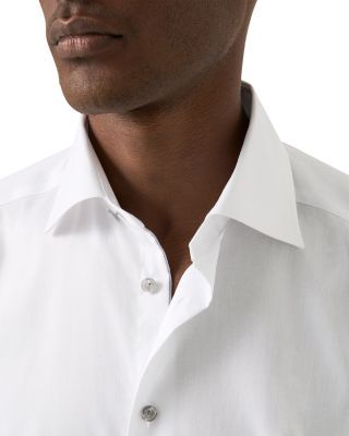 Slim Fit Grey Details Signature Twill Shirt