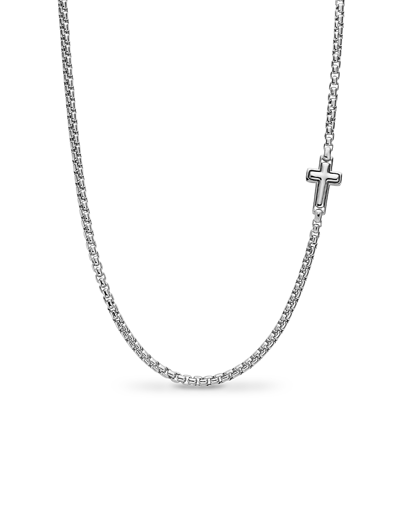 David Yurman Cross Station Necklace in Sterling Silver, 3.6mm