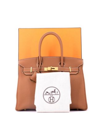 Birkin 30 Handbag Brown Togo with Gold Hardware
