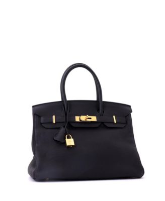 Birkin 30 Handbag Black Togo with Gold Hardware