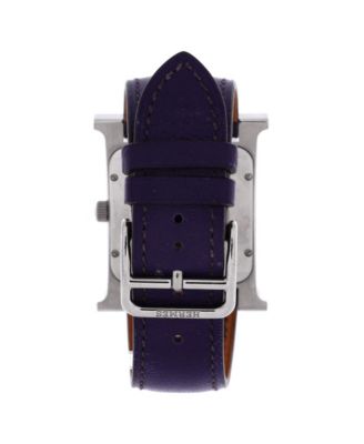 Heure H Quartz Watch in Stainless Steel and Leather 30mm