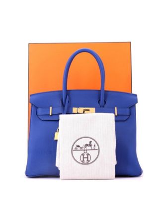 Birkin 30 Handbag Blue Togo with Gold Hardware