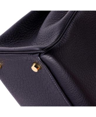 Kelly 32 Handbag Blue Togo with Gold Hardware