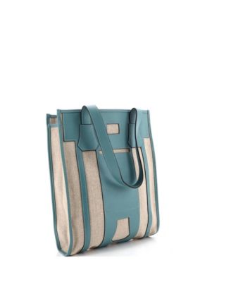 PM Petit H Bell Tote Toile and Leather