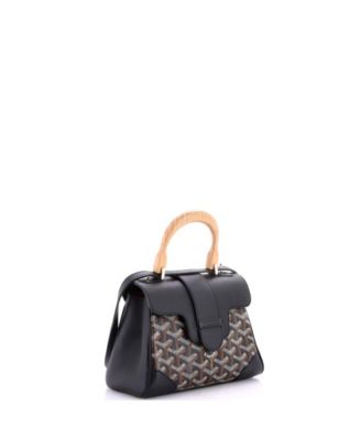  Mini Saigon Top Handle Bag Coated Canvas with Leather