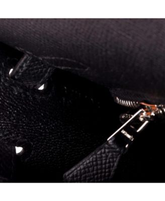 Kelly 25 Handbag Black Epsom with Palladium Hardware