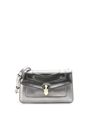  Small Serpenti Forever Shoulder Bag Metallic Leather