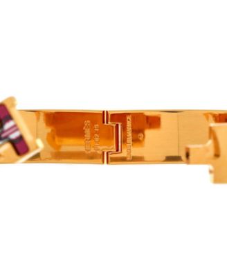 Narrow Clic H Bracelet Printed Enamel