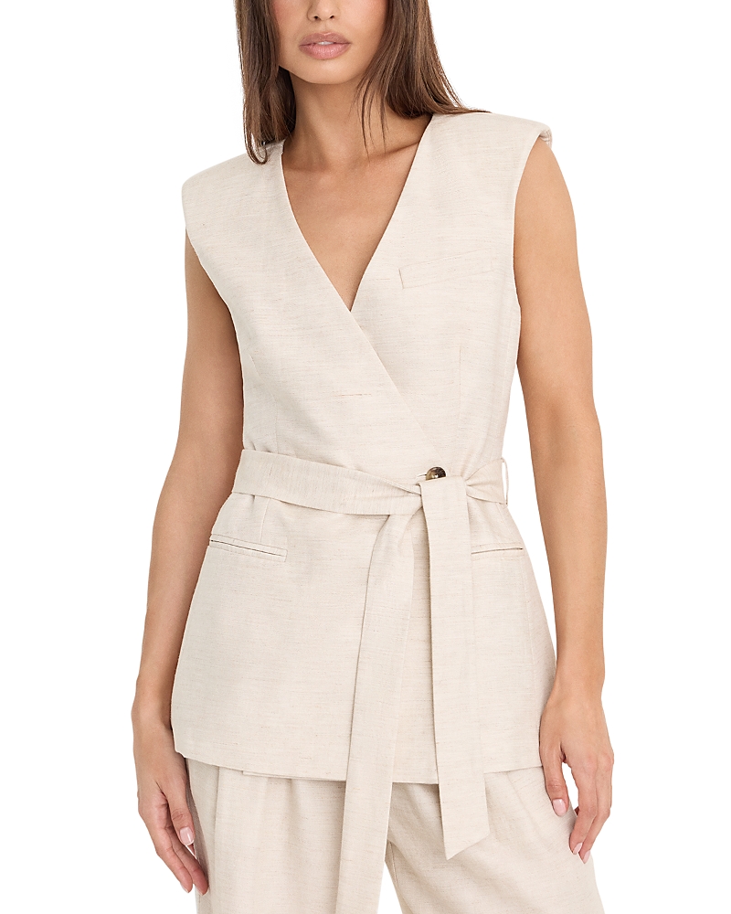 Good American Sleeveless Belted Vest