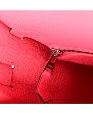 Kelly 25 Handbag Pink Chevre Mysore with Palladium Hardware