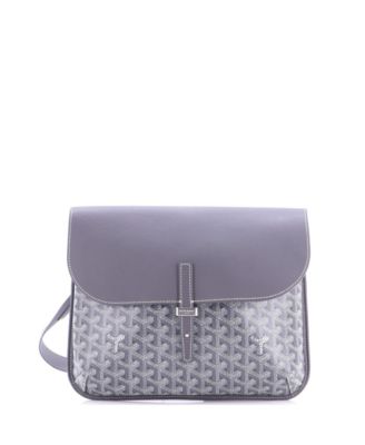   Coursier Messenger Bag Coated Canvas and Leather