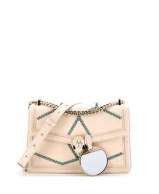  Small Serpenti Forever Shoulder Bag Whipstitched Leather