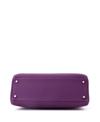 Kelly 32 Handbag Purple Togo with Palladium Hardware