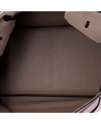 Birkin 40 Handbag Grey Togo with Palladium Hardware