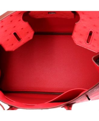 Birkin 30 Handbag Pink Ostrich with Palladium Hardware