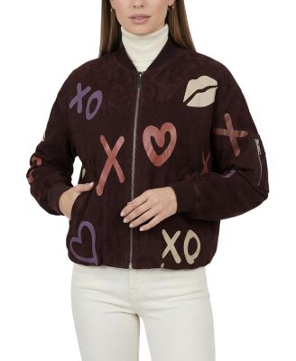  Metis Suede Bomber Zip Jacket