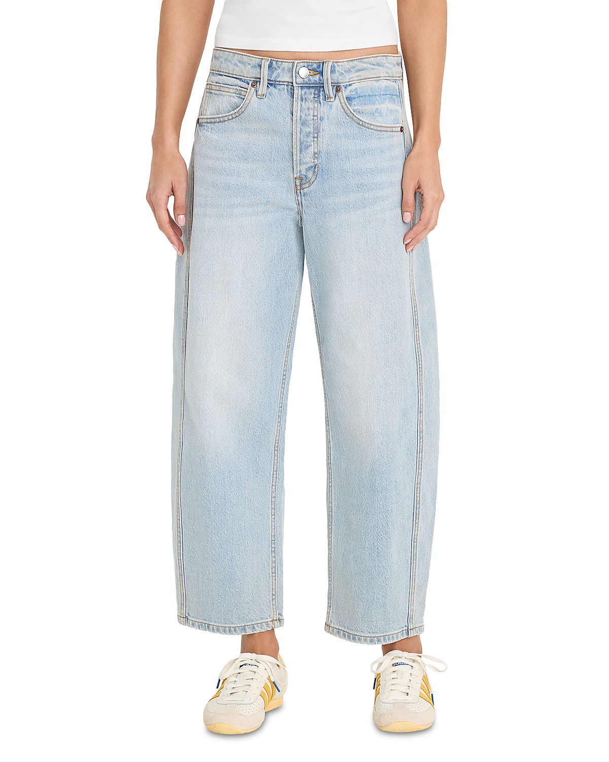 Good American Vintage High Rise Barrel Ankle Jeans