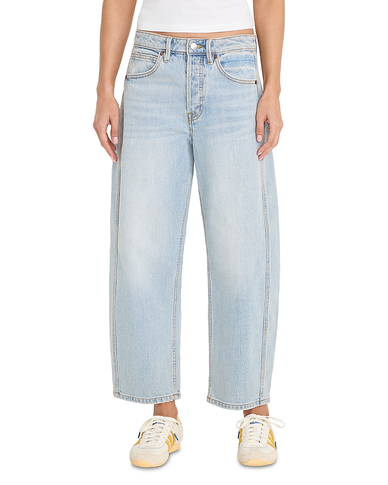 Good American Vintage High Rise Barrel Ankle Jeans in Indigo1351
