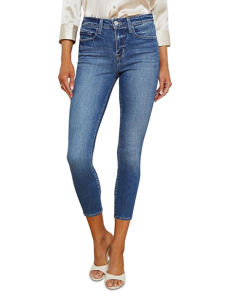 L'Agence Margot High Rise Cropped Skinny Jeans in Cambridge