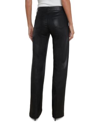 Clayton High Rise Wide Leg Jeans in Noir Coated